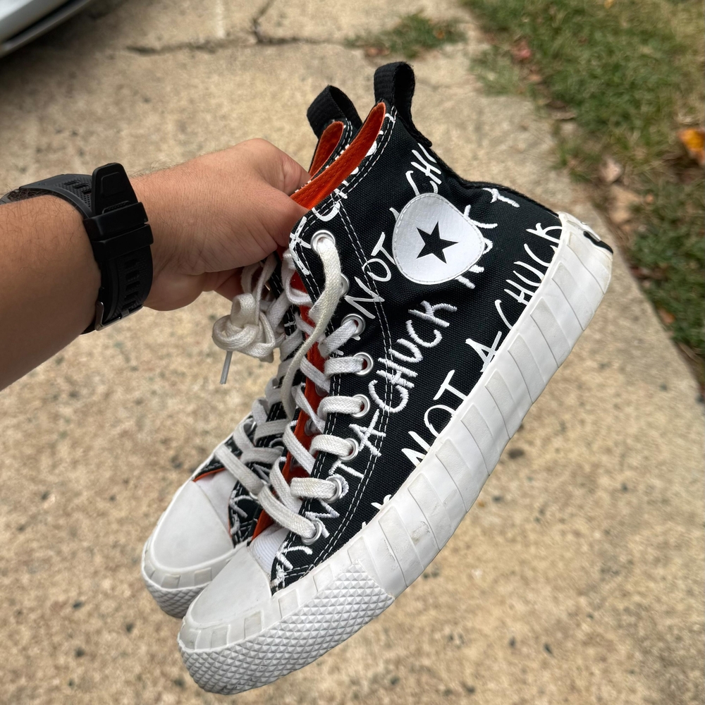 Black and White High-Top Sneakers